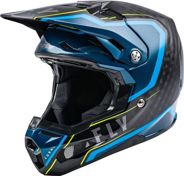 FLY RACING Formula Carbon Axon Helmet Black/Blue  XL 73-4420X