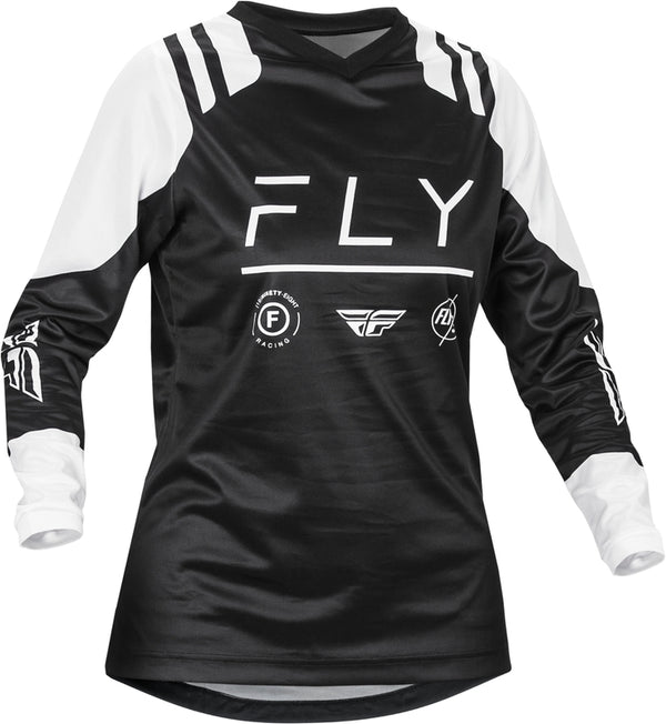 Fly Racing F-16 Woman Jersey-Black/White 377-8222x