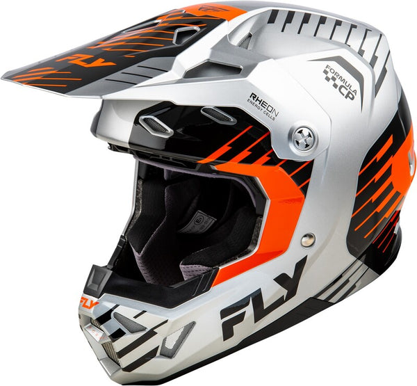 FLY RACING Formula CP Slice Helmet - Grey/Orange/Black 73-0053L