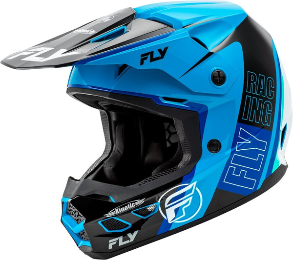 FLY RACING Kinetic Rally Helmet - Blue/Black/White 73-8660X