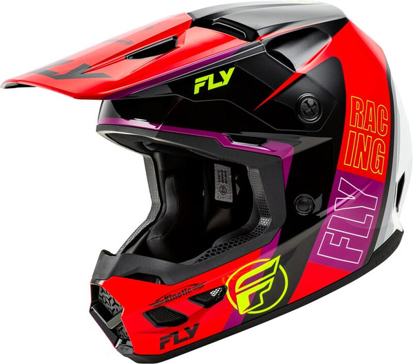 FLY RACING Kinetic Rally Helmet - Red/Black/White 73-8664X