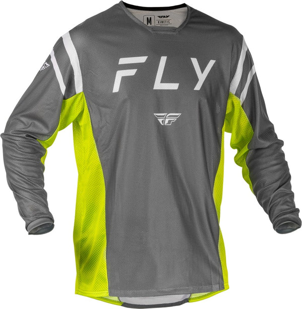 Fly Racing Kinetic Mesh Jersey - Gray/Yellow 379-314L