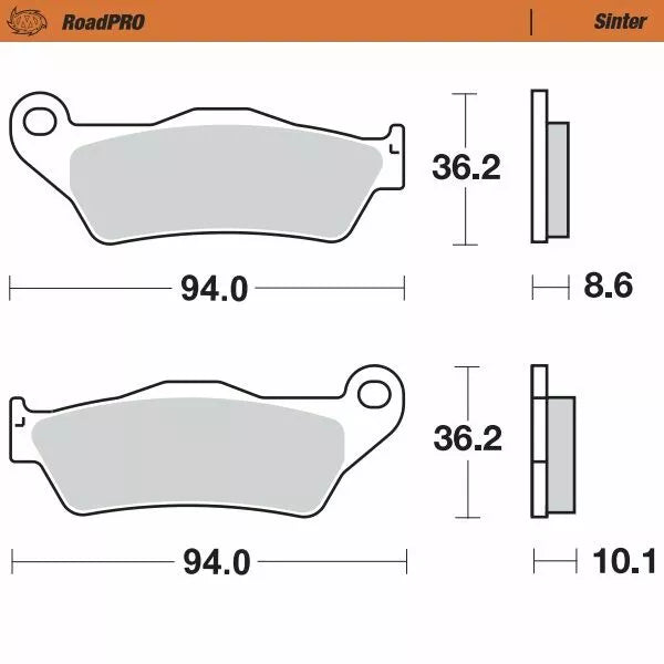 MOTO-MASTER BRAKE PAD SINTER REAR 405402