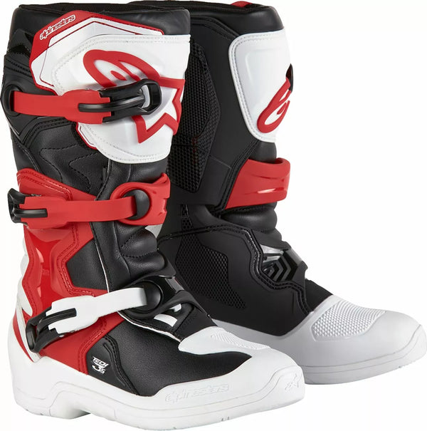 ALPINESTARS(MX) BOOT TECH3S YTH WT/BK/R 6 2014024-2030-6