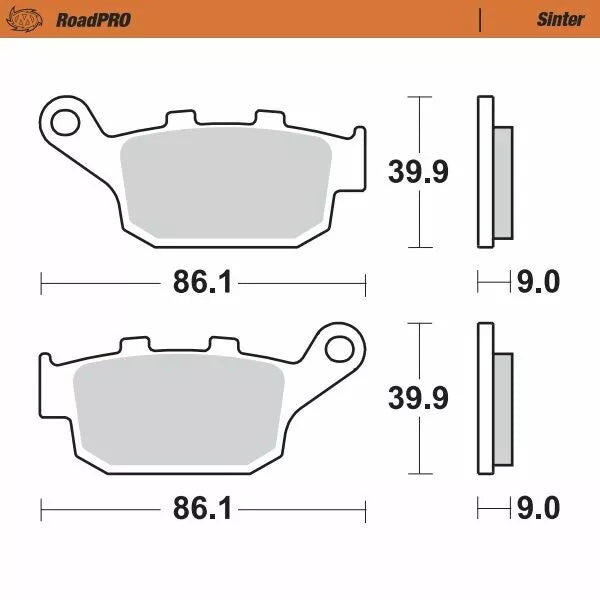 MOTO-MASTER BRAKE PAD SINTER REAR 407702