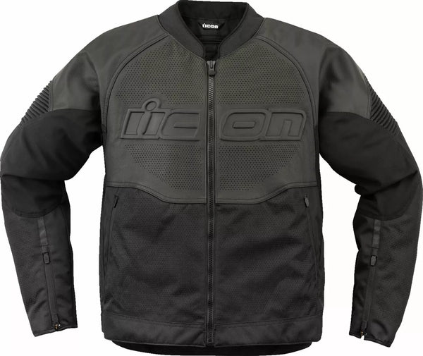 ICON JACKET OVERLORD3 LEATHER BK LG 2810-4114