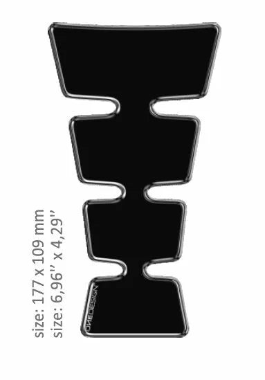 ONEDESIGN TANK PAD GOLD SHAPE SEPARATED CGMEDBKP