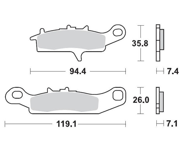 MOTO-MASTER BRAKE PAD RACING 095311