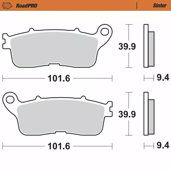 MOTO-MASTER BRAKE PAD SINTER REAR 407802