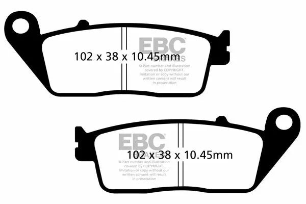 EBC BRAKE PAD SFA ORG SCOOTER SFA608