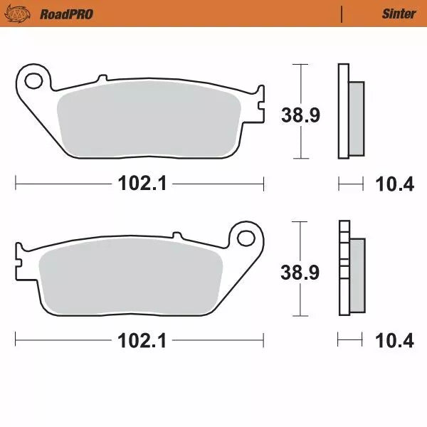 MOTO-MASTER BRAKE PAD SINTER REAR 403002