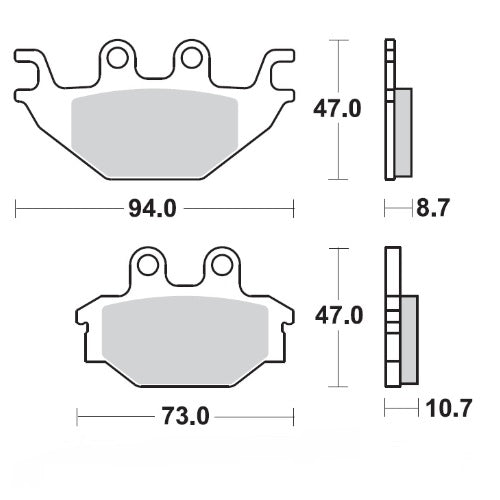 MOTO-MASTER BRAKE PAD NITRO 098321
