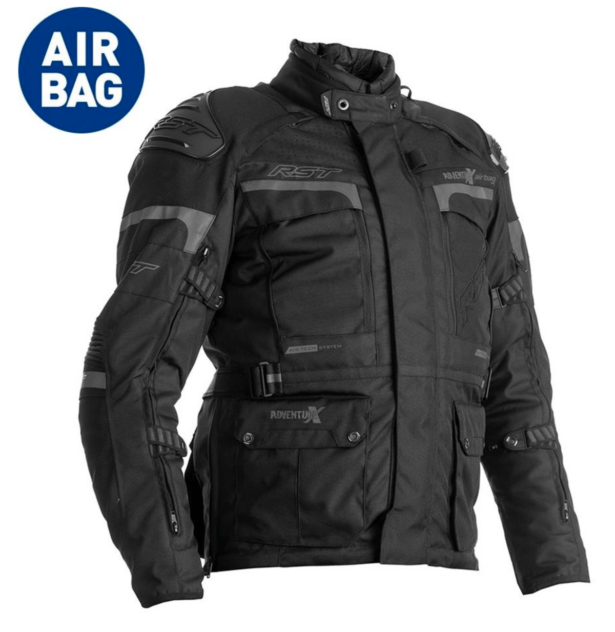 RST Airbag Textil Mc-Jacka Adventure-X Svart