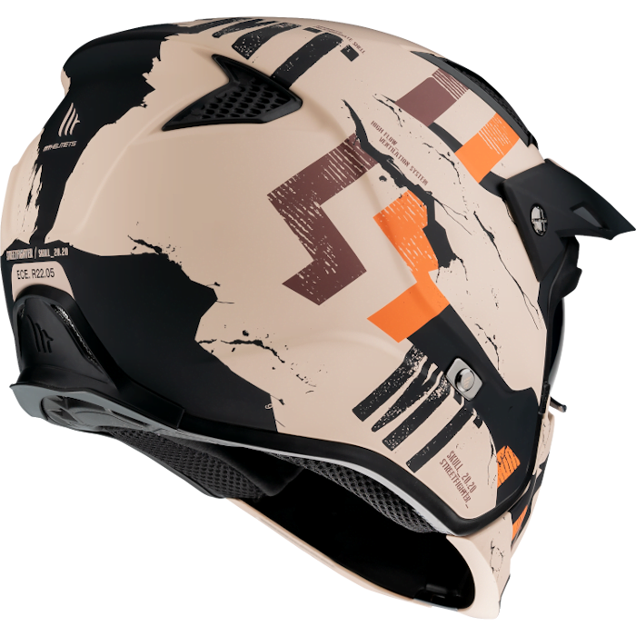 MT Helmets Öppen Mc-Hjälm Streetfighter A14 Matt Orange