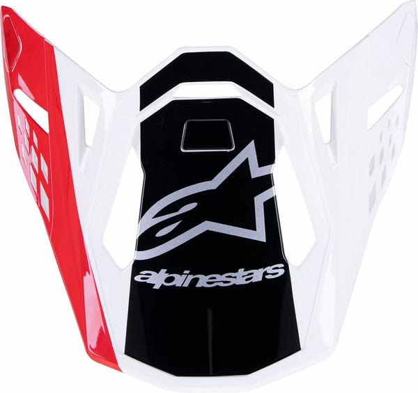 ALPINESTARS(MX) VISOR SM10 UNIT RD/WT 8981623-3182-OS