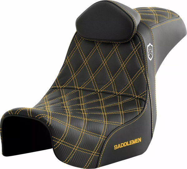 SADDLEMEN SEAT SDC PERF GRIPPER W/BR GOL SC80604GOLRT