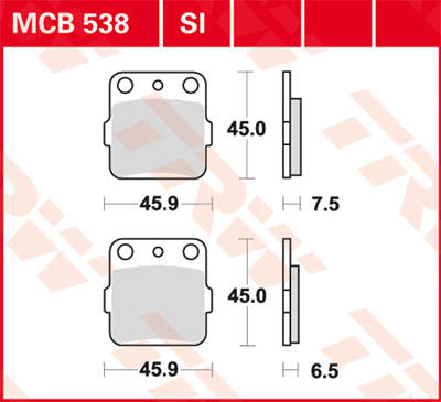 TRW BRAKE PAD TRW MCB538SI MCB538SI