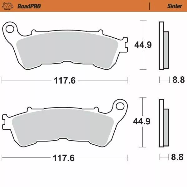 MOTO-MASTER BRAKE PAD SINTER REAR 406502