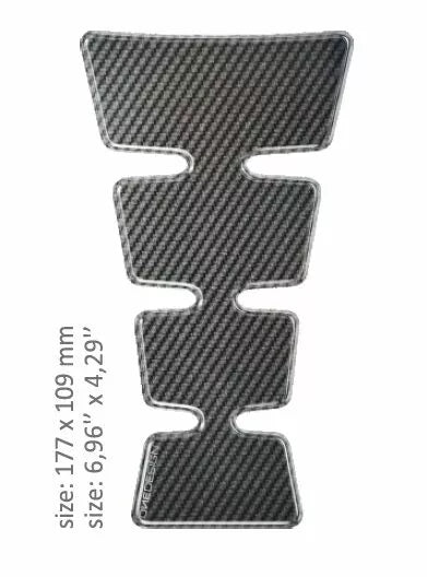 ONEDESIGN TANK PAD GOLD SHAPE CARBON CGMEDCP