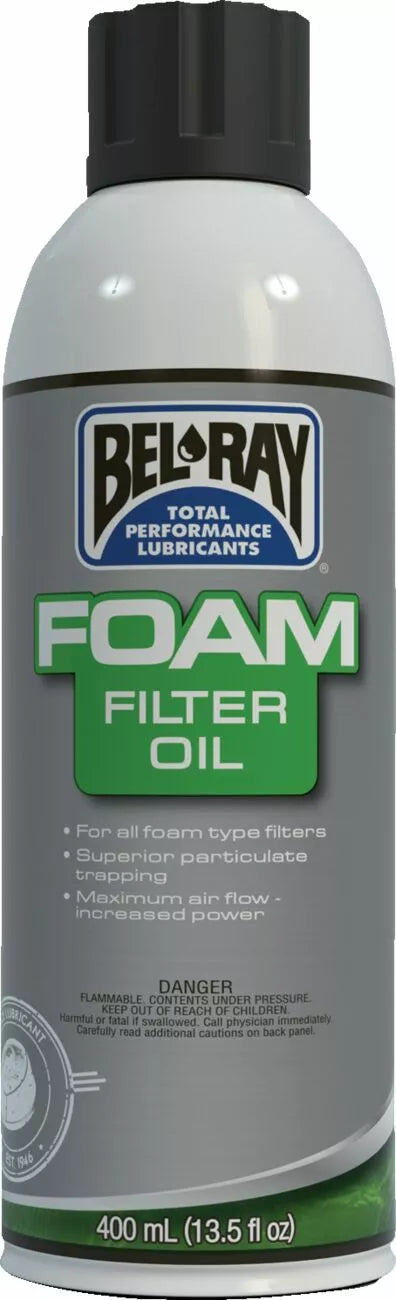 BEL-RAY OIL FOAM FILTER SPRAY 400ML 99200-A400W