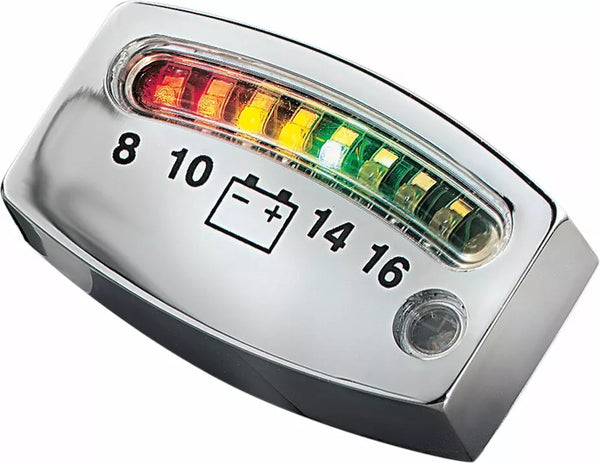 KURYAKYN GAUGE BATTERY LED CHROME KUR4219