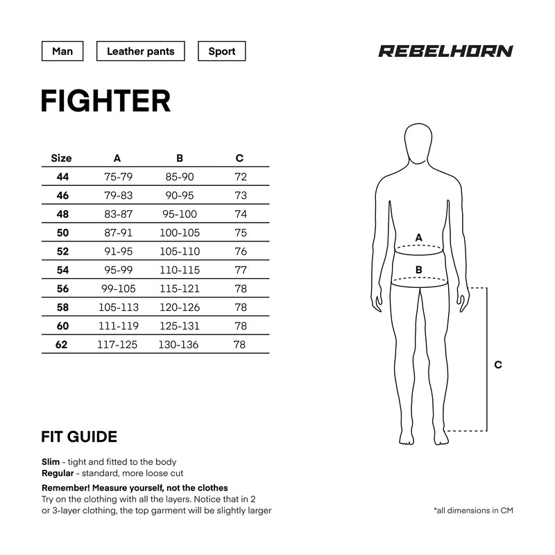 Rebelhorn Mc-Skinnbyxor Fighter Svart