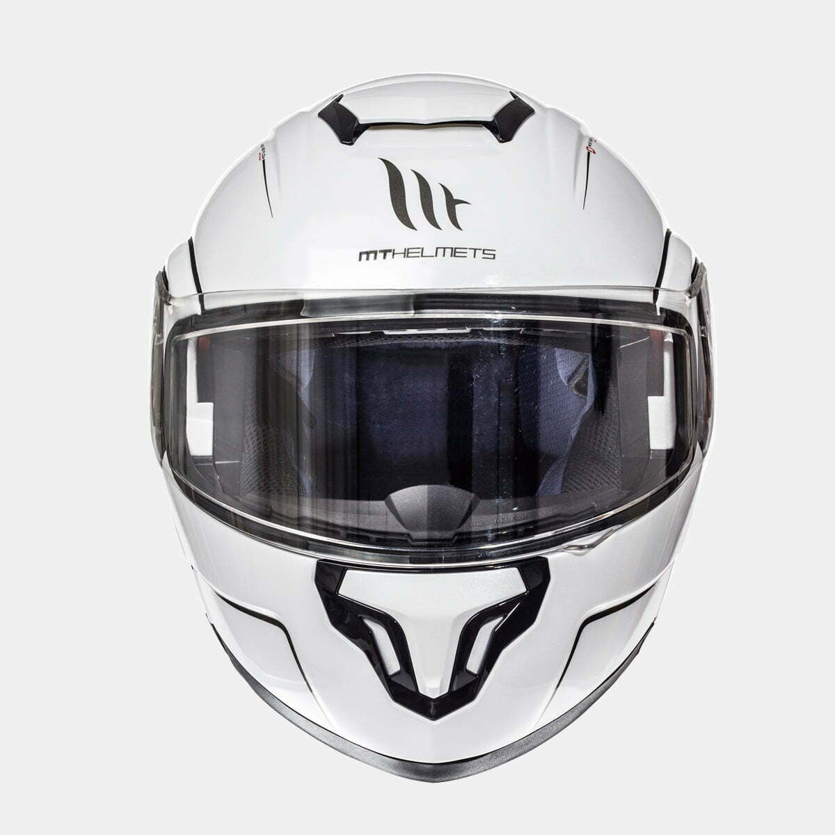 MT Helmets Öppningsbar Mc-Hjälm Atom Vit