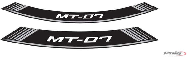 KIT 8 RIM STRIPS MT-07 C/SILVER