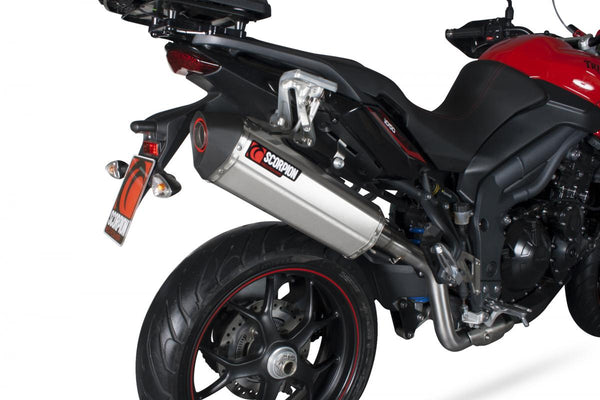 Triumph Tiger 1050 Sport 2013-2021 Serket Parallel Slip-On Brushed Stainless Steel Sleeve