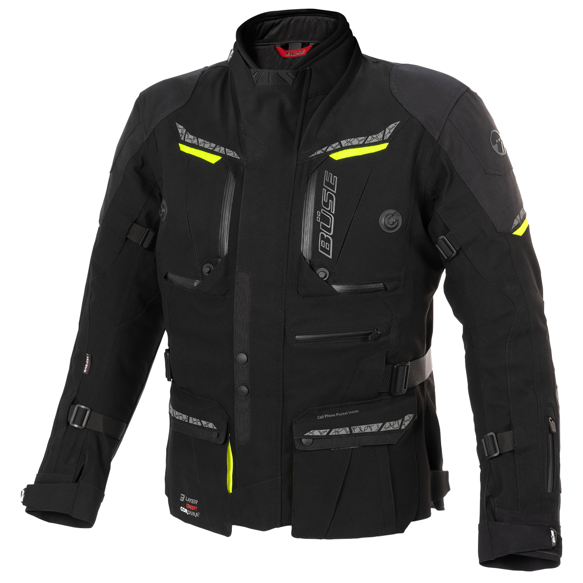 Buse laminated textile MC jacket storm black