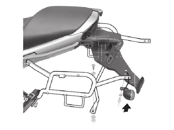 SHAD 3P System Fäste (side) – Kawasaki ER-6n / ER-6f (K0ER69SF)