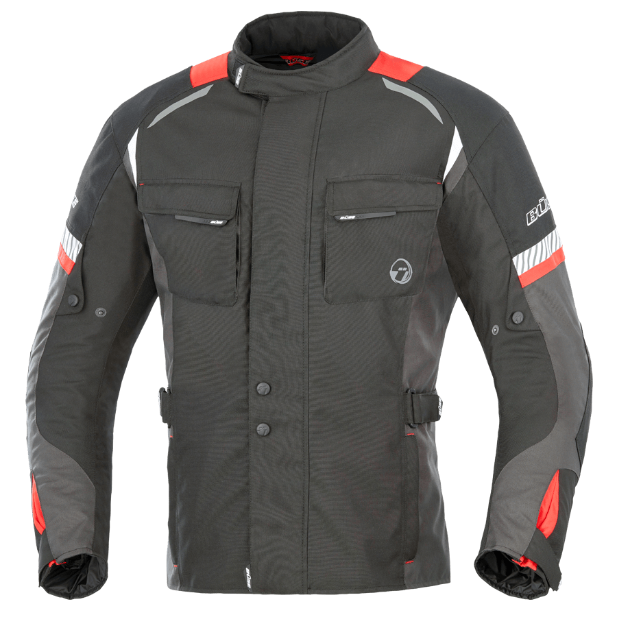 Büse textile MC jacket Breno black /red