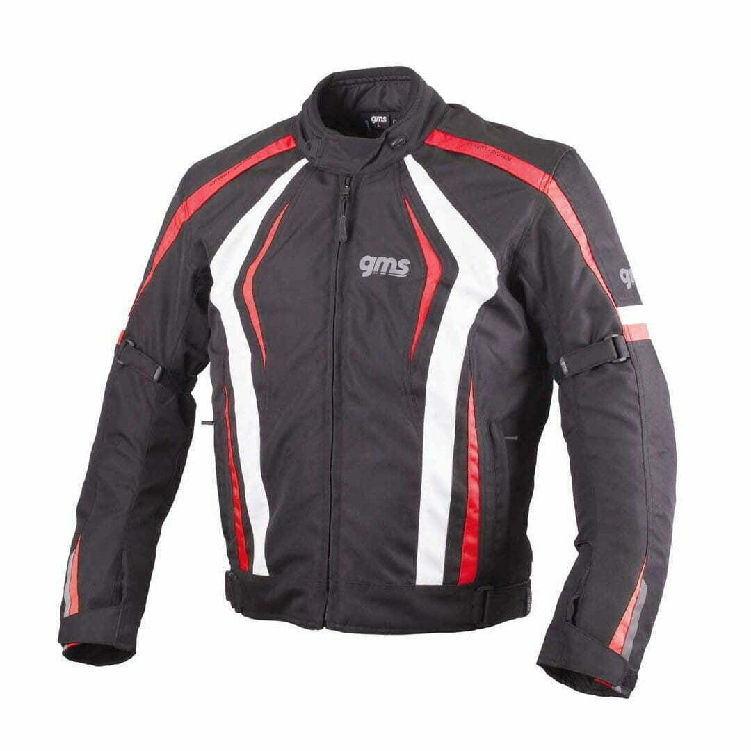 GMS Textil Mc-Jacka Blouson Pace Svart /Vit /Röd