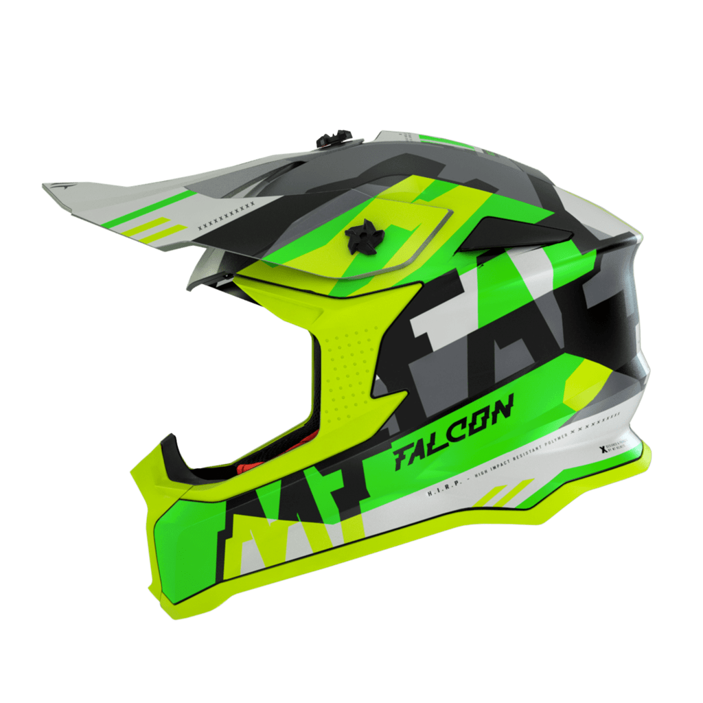 MT Helmets Cross Mc-Hjälm Ayra Falcon Pearl Flu