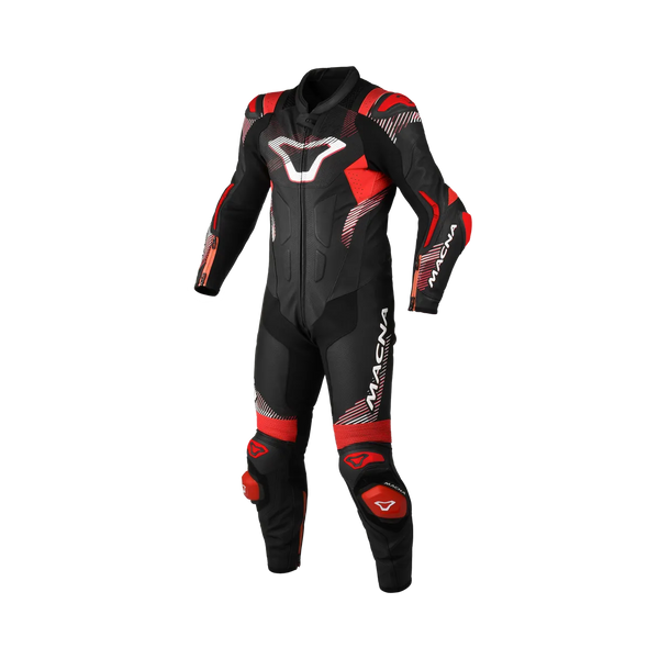 Macna Mc-Skinnställ 1-delat Armadyl Svart /Röd