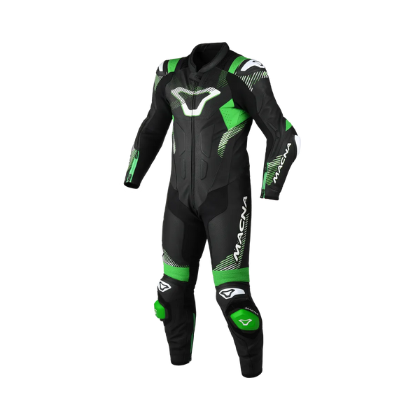 Macna Mc-Skinnställ 1-delat Armadyl Svart /Grön