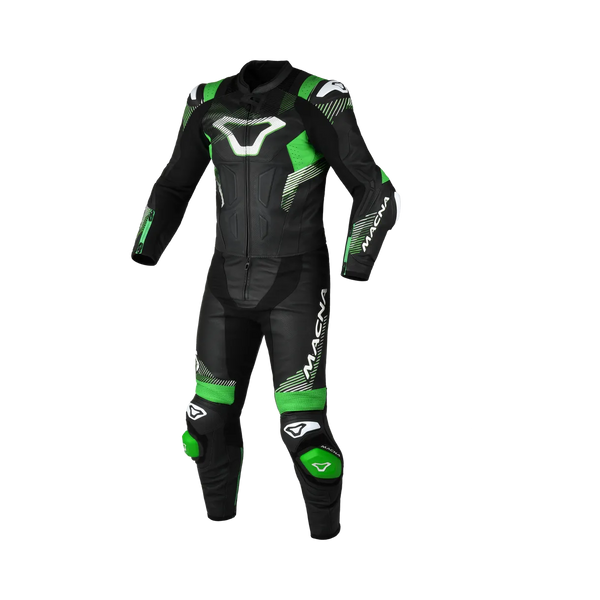Macna Mc-Skinnställ 2-delat Armadyl Svart /Grön