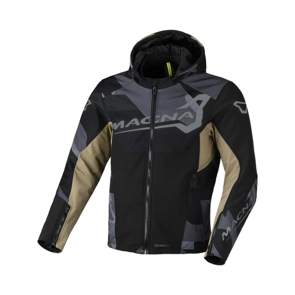 Macna Softshell Mc-Jacka Atracor Svart /Taupe