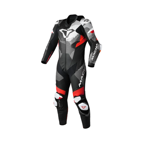 Macna Mc-Skinnställ 1-delat Ignite Svart /Röd /Vit