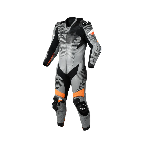 Macna Mc-Skinnställ 1-delat Ignite Grå /Svart /Orange