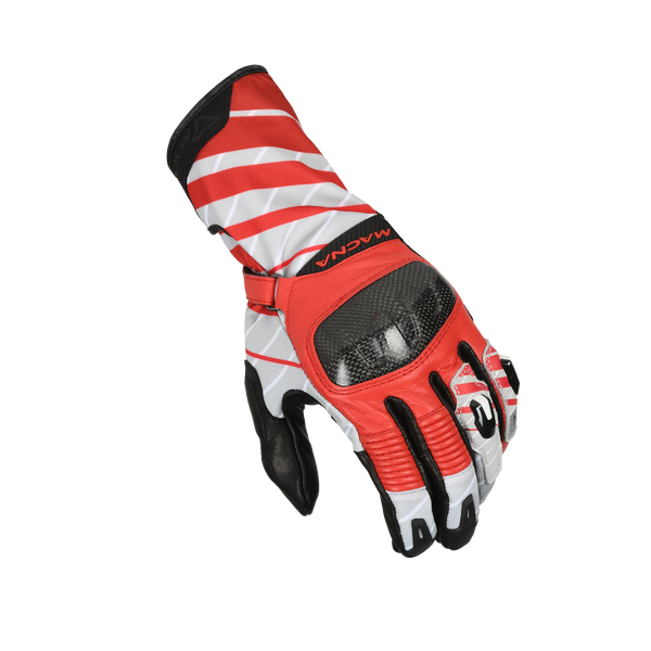 Motorcycle glove Macna, Krown Black/light grey/red