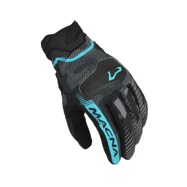 Motorcycle glove Macna, Lithic Women Black grey camo/mint green