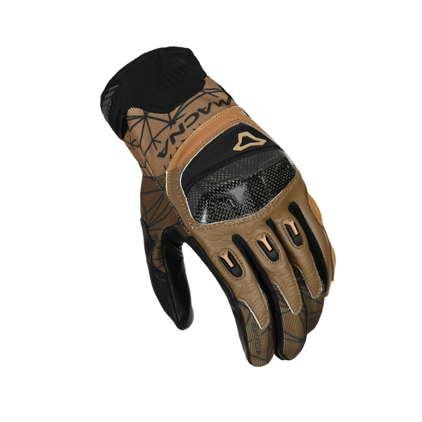 Motorcycle GLOVES MACNA, Rocco Black/Brown/Silver