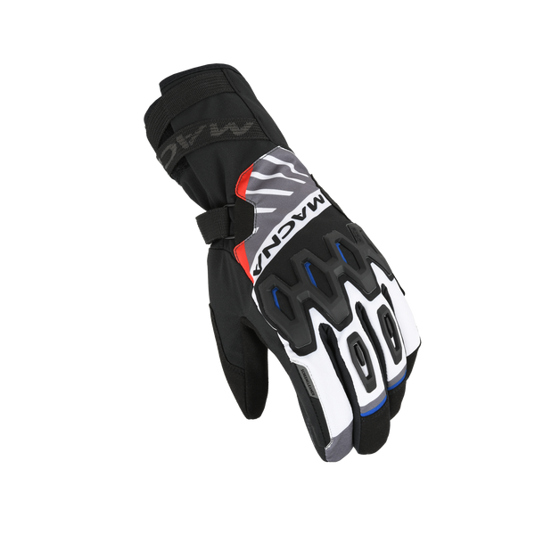 Motorcycle gloves Macna, Tyrian RTX Light grey/black/red