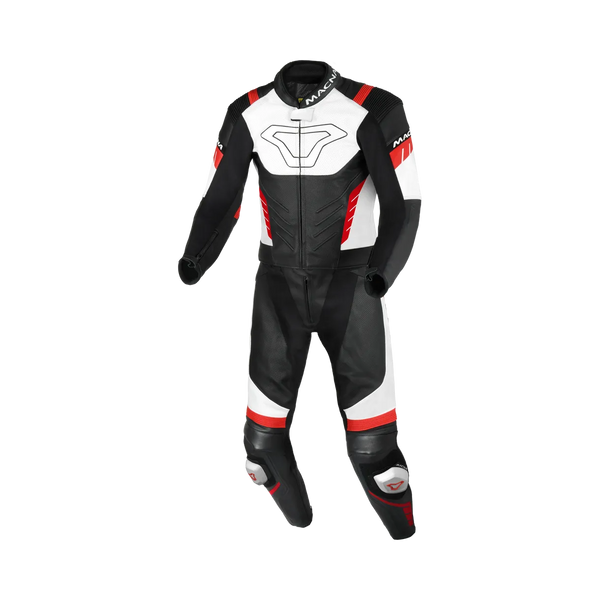 Macna Mc-Skinnställ 2-delat Varshall Svart /Vit /Röd