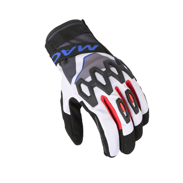 Motorcycle gloves Macna, Zairon Light grey/black/blue
