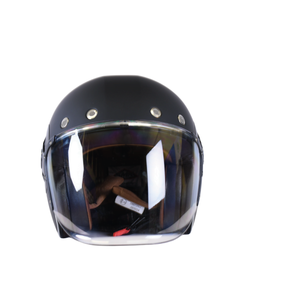 SMK Jet MC Helm Retro Black