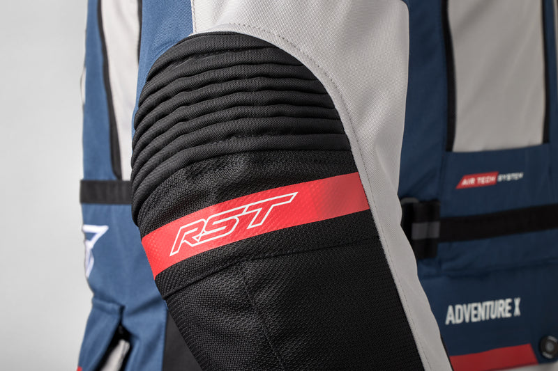 RST Textil Mc-Jacka Adventure-X Grå /Röd /Blå