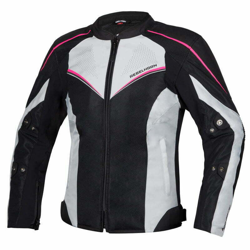 Rebelhorn Dam Textil Mc-Jacka Hiflow IV Svart /Silver /Rosa