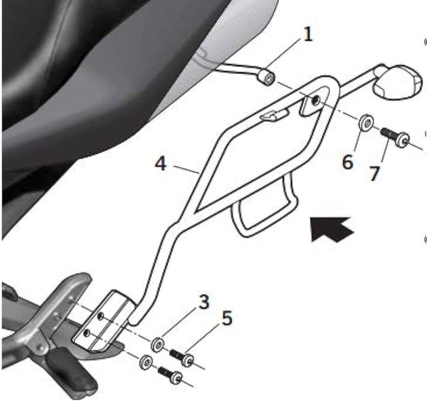 SHAD 3P System Fäste (side) – Suzuki GSR 600 (S0GS66SF)